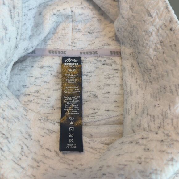 RBX Hoodie Sweatshirt Womens Medium Gray Heathered Cowl Neck Long Sleeve - Picture 6 of 7